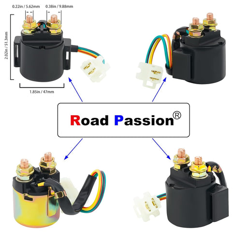 Road Passion Starter Solenoid Relay for Honda TRX200 FOURTRAX 1984 TRX300 FOURTRAX 1988-2000/ Rancher Fourtrax Foreman ATV TRX90 TRX350 TRX400 TRX...