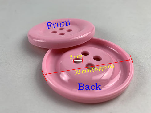 2 inch (50 mm) Large Resin Craft Flatback Button 4 Holes Multicolor 15 Pcs for Crafts Making, Clothes Sewing and DIY Projects, Scrapbook...