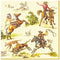 Ideal Home Range 20 Count Boston International 3-Ply Paper Cocktail Napkins, Cream Wild West, 5 x 5 inches...