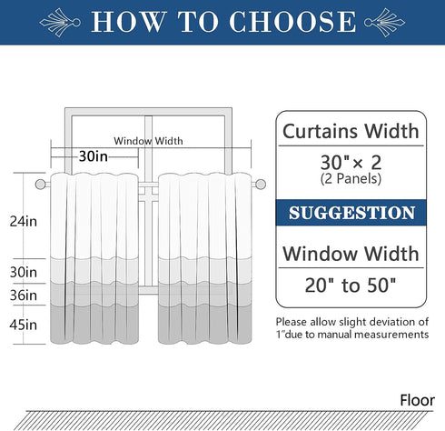 MRTREES Sheer Tier Curtains White, Voile Bathroom Tiers Rod Pocket, Leaves Embroidery Bedroom Curtain Panels Half Window Treatment for Living Room...