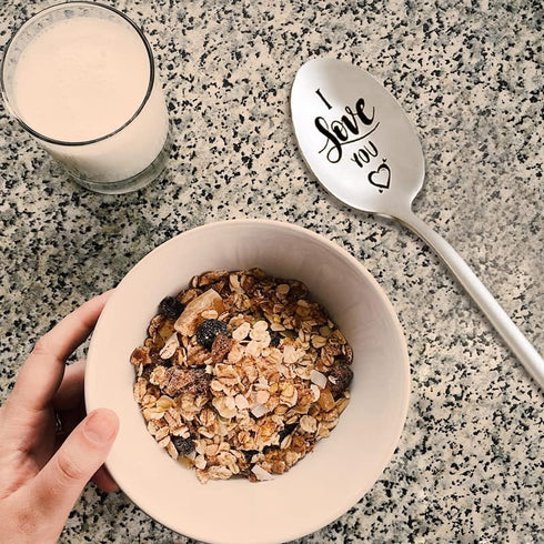 I Love You Spoon Gifts for Couple Birthday Anniversary Christmas Gifts for Boyfriend Girlfriend Best Friend Engraved Spoon Coffee Lover Gifts...
