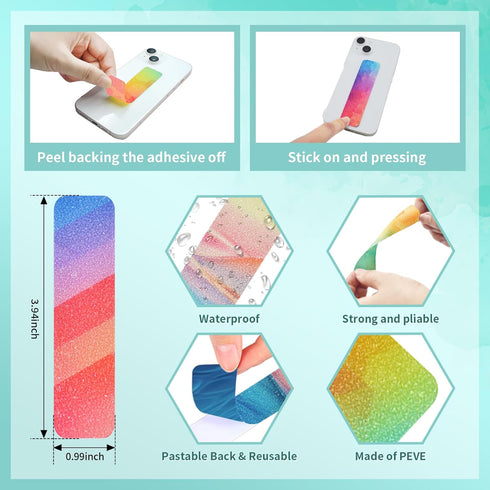 80 Pieces Calm Anxiety Sensory Stickers - Sensory Strips with 2 Textured Surface Adhesives - Fidget Stickers Office & Classroom Desk Must Haves fo...