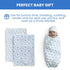 Delta Children 100% Cotton Muslin Baby Receiving Blankets for Girls and Boys – 47x47 Inches (Pack of 2), Blue Botanicals...