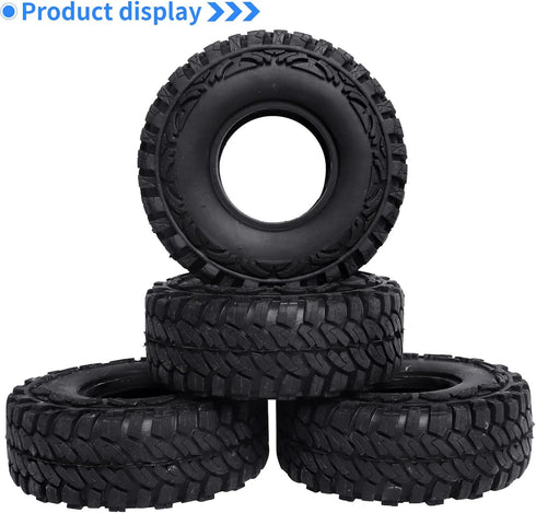 4PCS 1.9 Crawler Tires Outer Diameter 114mm with Foam Inserts for 1/10 RC Rock Crawler Axial SCX10 SCX10 III AXI03007 D90 TF2 MST Tamiya CC01...