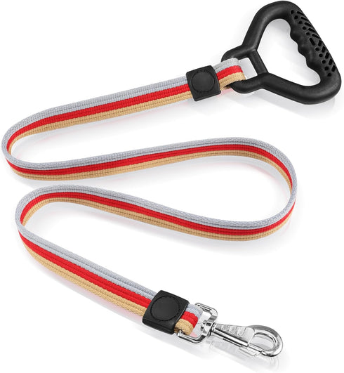 YAODHAOD 4FT Dog Leash, Training Dog Leash for Small Medium Large Dogs, Soft Rubber Handle,Cotton Rope Heavy Duty Dog Leash for Walking and Contro...