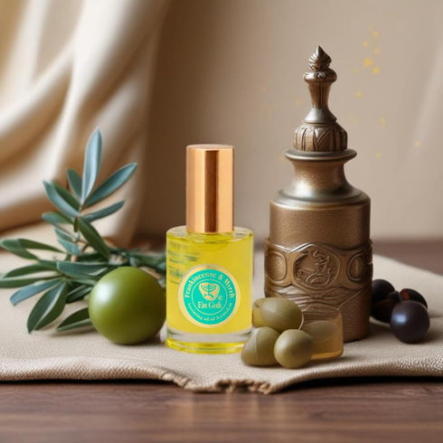 Frankincense and Myrrh Anointing Oil, Blessing from Jerusalem - Gold Collection, Made in Holy Land (12ml - 0.4 Oz) Anointing Oil for Prayers and B...
