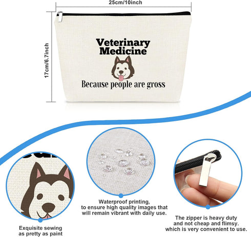 Veterinarian Appreciation Gifts Vet Tech Cosmetic Bag Veterinary Medicine Funny Sarcasm Gifts Veterinary Tech Animal Rescue Gifts Veterinary Medic...