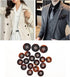 Create idea 20pcs 4 Holes Circular Button Natural Buffalo Horn Fastener for Blazers Costumes Crafts Washable Clothes Decoration 2 Sizes 15mm 20mm ...