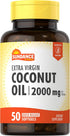 Sundance Extra Virgin Coconut Oil Softgels | 2000mg | 50 Count | Non-GMO and Gluten Free Supplement...