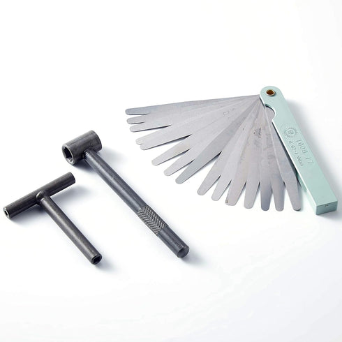 Motorcycle Engine Valve Screw Adjusting Spanner Tool + Feeler Gauge...
