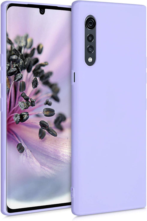 kwmobile Case Compatible with LG Velvet Case - Soft Slim Protective TPU Silicone Cover - Lavender...