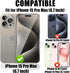 TQLGY 2+2 Packs for iPhone 15 Pro Max Privacy Screen Protector, Auto Dust Removal Installation, Anti-Spy Tempered Glass With Camera Lens Protector...