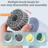 Electric Spin Scrubber Bathroom Cordless Electric Cleaning Brush with 5 Replaceable Heads Handheld Powerful Cleaning Brush with LED Display for Cl...