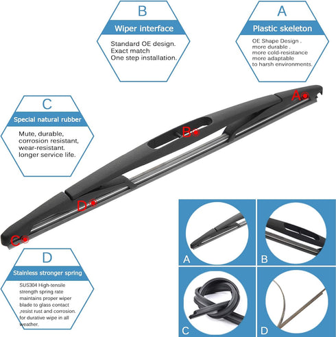 15276248 Rear Wiper Arm, Replacement For 2007-2013 GMC Yukon/Chevrolet Tahoe/Chevrolet Suburban/2007-2014 Cadillac Escalade Rear Windshield Wiper ...