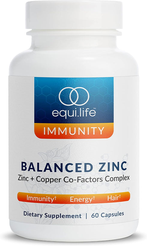 EquiLife - Balanced Zinc, Immune Support Supplement, Rich in Antioxidant, Zinc Copper Supplement, Source of Vitamin C, & Vitamin B6, Promotes Ener...