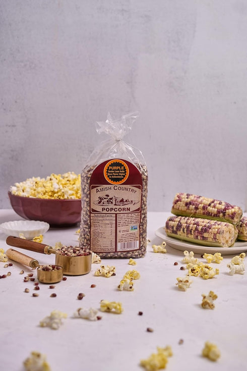 Amish Country Popcorn | 2 lbs Bag | Purple Popcorn Kernels | Old Fashioned, Non-GMO and Gluten Free (Purple - 2 lbs Bag)...