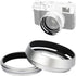 JJC Metal Lens Hood Shade Protector with 49mm Filter Adapter Ring for Fujifilm Fuji X100VI X100V X100F X100T X100S X100 X70 replaces Fujifilm LH-X...