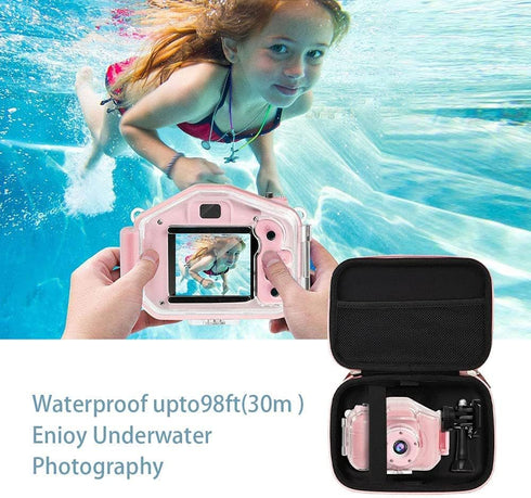 Leayjeen Camera Case Compatible with Agoigo/PROGRACE/Ourlife/BRYSETEN and More Kids Waterproof Digital Video Camera Toy-Girls Boys Birthday Gifts ...