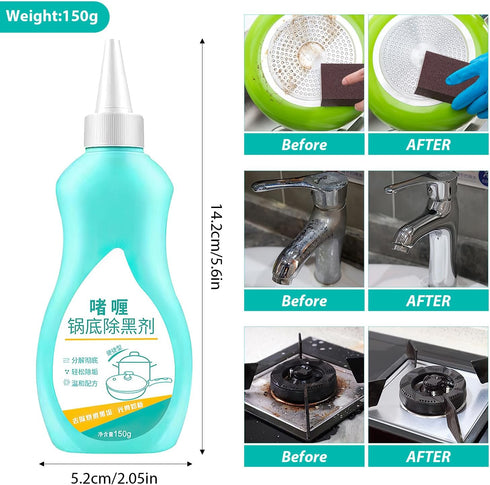 2Pcs Gel Cleaner for Pot Bottom,Pot Cleaner,Magic Gel Cleaner for Pots and Pans,Pot Cleaner for Bottom of Pans...