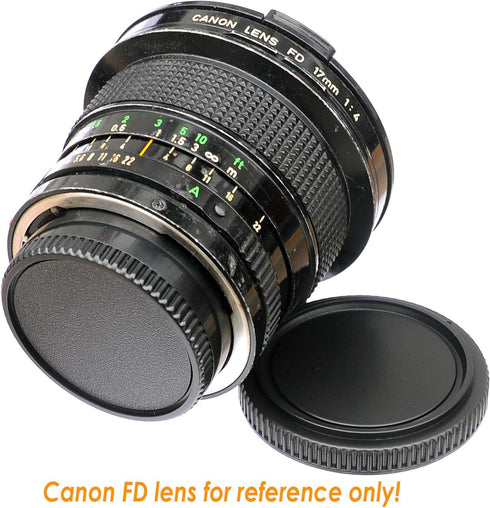 (2 Pack) FD Mount Rear Lens, FD Body Cover, Camera Body Protective Dust Cover, FD Lens Cap, FD Mount Back Cap, FD Cap, Compatible with Canon F1 FT...