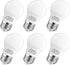6 Pack A15 LED Bulbs 60W Equivalent, Daylight 5000K, E26 Base, Non-Dimmable, 6.5W 600 Lumens Bulb, A15 LED Light Bulbs for Ceiling Fan, Wall sconc...