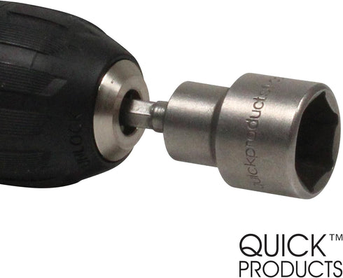Quick Products QPLSJS Deluxe Quick-Connect Heavy-Duty Scissor Jack Leveling Socket for Power Drill - Each...