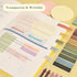 1180Pcs Transparent Vintage Sticky Notes, Waterproof Writable See-Through Highlighter Strips Translucent Index Page Tabs Clear Stickers for Home, ...