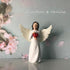 Guardian & Healing Angel Solid Resin Figurine,Red Heart Girl with Wings,Hand-Painted Home Decor Statue, Figurines for House Warming, Birthday Frie...