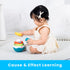 PlenPLAY Baby Tummy Time Toy - Dinosaur Stacking Toy for Age 6+ Months, Weeble Wobble Toys for Babies 6 9 12 Months, Stacking Ring STEM Learning T...