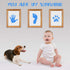 Ink Pad, 5x4'' Washable Non-Toxic Ink Stamp Pad for Baby Footprint Handprint, Sky Blue...