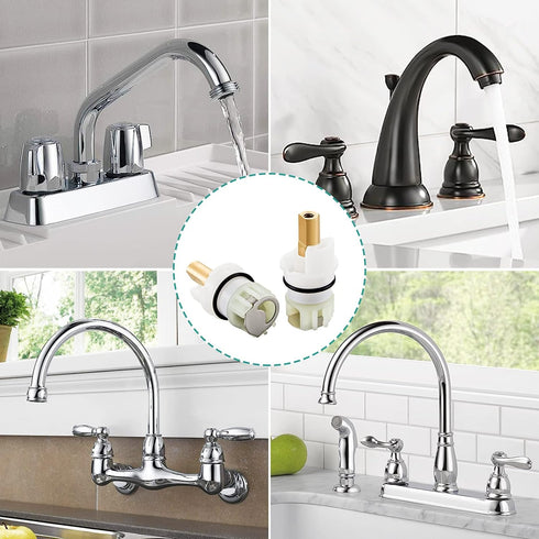 RP25513 faucet stem assembly Replacement Kit for two handle faucet repair kit with Cartridge RP4993 Seats Springs, 2 Pack...