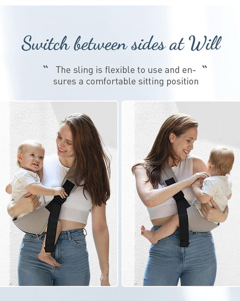 Baby Sling Carrier Newborn to Toddler,Ergonomic Sling Carrier with Adjustable Strap,Lightweight,Portable,Breathable,Soft Padding,Baby Hip Seat Car...