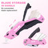 TOPLINE 2-Pack Pink Utility Knife Set, Retractable Pink Box Cutter and Pocket Folding Utility Knife, Blade Storage Design, 18-Piece SK5 Blades and...