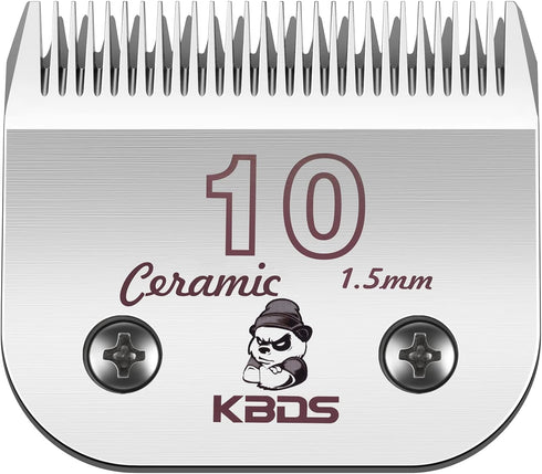 Detachable Ceramic Pet Clipper Blades,Size-10 Blade Compatible with Most Andis,Oster,Wahl A5 Clippers,Made of Ceramic Blade Cutter and Carbon Stee...