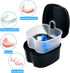 Black Denture Soaking Container Partial Denture Case, Orthodontic Retainer Cleaning Case Denture Cleaner Container Dentures Teeth Cup with Straine...