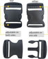 2 Set 2 Inch Flat Dual Adjustable Plastic Quick Side Release Plastic Buckles and Tri-glide Slides for Luggage Straps Pet Collar Backpack Repairing...