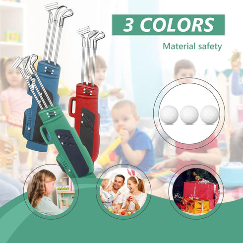 3 Sets Miniature Dollhouse Accessories Sports Miniature Golf Clubs Mini Golf Club Model Toys for 1:12 Scale Dollhouse Decorations, Red Blue Green...