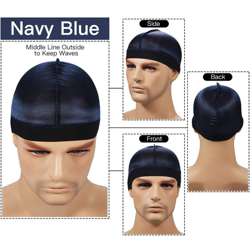 2PCS Silky Stocking Wave Cap for Men, Good Compression Over Durag ?Regular Style?...