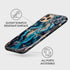 BURGA Phone Case Compatible with iPhone 11 PRO - Hybrid 2-Layer Hard Shell + Silicone Protective Case -Crystal Blue Teal Turquoise Marble - Scratc...