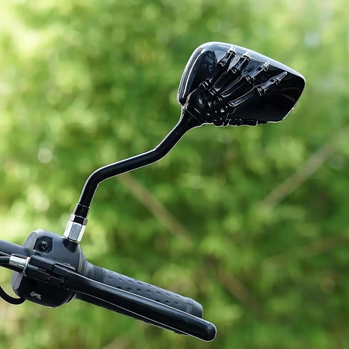Motorcycle Rear View Mirror Pair Of Skull Skeleton Hand Motorcycle Rearview Mirror Universal 8Mm 10Mm, Car Accessories Skull Skeleton Hand Bike Mi...