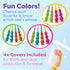 Kids Toothbrush 4 Pack - Soft Bristles with Suction Cup - Toothbrush Kids, Child Sized Brush Heads (3-10 Year Old) Kid Toothbrush with Easy Storag...