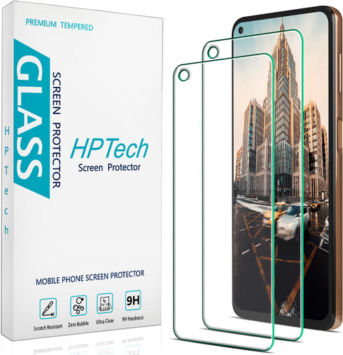 HPTech (2-Pack) Designed for Motorola Moto G Stylus (2021) Tempered Glass Screen Protector, 9H Hardness, Anti Scratch, Bubble Free...