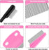 5 Pieces Dog Eye Combs Tear Stain Remover Combs Pet Grooming Comb for Small Dogs Gently Removing Eye Mucus and Crust (Pink, Black)...