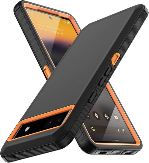for Google Pixel 6A Case, with Built in Screen Protector Heavy Duty Drop Protection, Full Body Rugged Shockproof Dustproof Tough Protective Phone ...