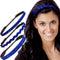 Hipsy Women's Adjustable Non Slip Skinny Wave & Wide Bling Glitter Headband Mixed 3-pack (Mixed Royal Blue)...