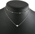 Love Heart Layered Choker Necklace Silver Simple Beads Pendant Necklace Simple Chain jewelry for Women...