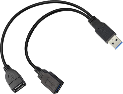 GINTOOYUN USB 3.0 Splitter Cable,USB Type A 3.0 Male to 3.0 Female and 2.0 Female Y Extension Splitter Cable for PC,Laptop,Length 30cm...
