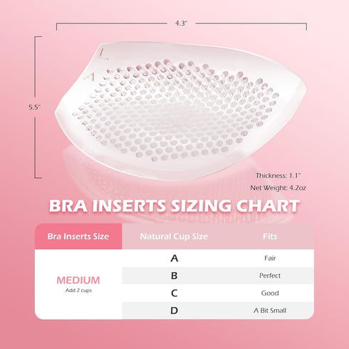 Yofidra Silicone Bra Inserts and Breast Enhancers, Add 2 Cups, Breathable, Reusable,1 Pair...