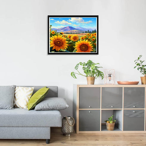 Pavemlo 5D Diamond Art Painting Kits for Adults Sunflower, Full Drill Diamond Art Sky Pictures Paint with Diamonds, DIY Cross Stitch Jewel Art Rhi...