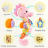 Baby Toys Musical Seahorse,Infant Stuffed Animal Toys with Crinkle and Rattles,Soft Sensory Toys with Textures for Tummy Time Newborn Boys Girls 0...